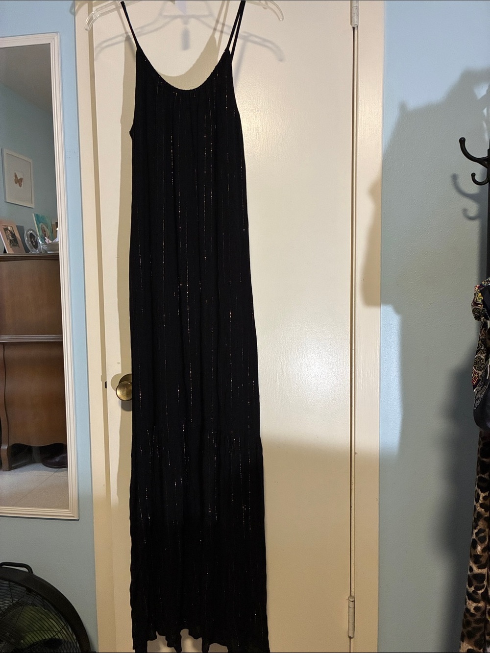 a new day Black Sparkle Maxi Slip Gown